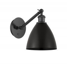 Innovations Lighting 317-1W-BK-MBD-75-BK-LED - Bristol - 1 Light - 8 inch - Matte Black - Sconce