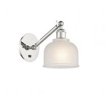 Innovations Lighting 317-1W-PN-G411-LED - Dayton - 1 Light - 6 inch - Polished Nickel - Sconce