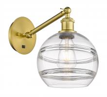 Innovations Lighting 317-1W-SG-G556-8CL - Rochester - 1 Light - 8 inch - Satin Gold - Adjustable Sconce