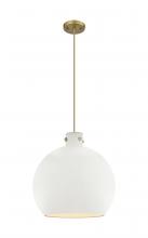 Innovations Lighting 410-1PL-BB-M410-18W - Newton Sphere - 1 Light - 18 inch - Brushed Brass - Cord hung - Pendant