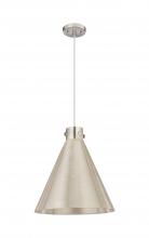  410-1PL-SN-M411-18SN - Newton Cone - 1 Light - 18 inch - Satin Nickel - Cord hung - Pendant