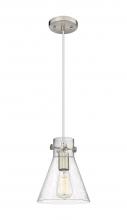 Innovations Lighting 410-1PS-SN-G411-8SDY - Newton Cone - 1 Light - 8 inch - Brushed Satin Nickel - Cord hung - Pendant