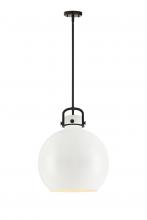  410-1SL-BK-M410-16W - Newton Sphere - 1 Light - 16 inch - Matte Black - Pendant