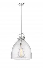  410-1SL-PN-G412-16SDY - Newton Bell - 1 Light - 16 inch - Polished Nickel - Pendant