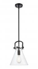 Innovations Lighting 410-1SM-BK-G411-10CL - Newton Cone - 1 Light - 10 inch - Matte Black - Mini Pendant