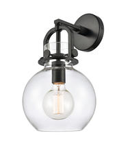  410-1W-BK-8CL-LED - Newton Sphere - 1 Light - 8 inch - Matte Black - Sconce