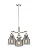 Innovations Lighting 410-3CR-PN-G412-7SM - Newton Bell - 3 Light - 21 inch - Polished Nickel - Pendant