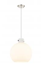 Innovations Lighting 410-3PL-PN-G410-16WH - Newton Sphere - 3 Light - 16 inch - Polished Nickel - Cord hung - Pendant