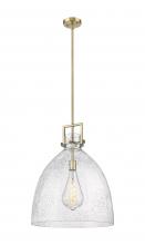 Innovations Lighting 411-1SL-BB-G412-18SDY - Newton Bell - 1 Light - 18 inch - Brushed Brass - Pendant