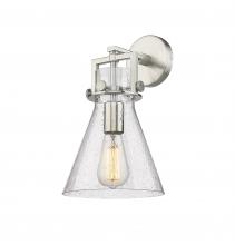  411-1W-SN-G411-8SDY - Newton Cone - 1 Light - 8 inch - Satin Nickel - Sconce