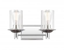 Innovations Lighting 417-2W-PC-CL - Manhattan - 2 Light - 15 inch - Polished Chrome - Bath Vanity Light