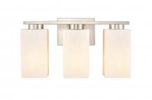 Innovations Lighting 419-3W-SN-W-LED - Juneau - 3 Light - 17 inch - Satin Nickel - Bath Vanity Light