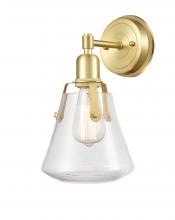 Innovations Lighting 422-1W-SB-7CL - Luna - 1 Light - 7 inch - Satin Brass - Bath Vanity Light