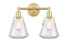  422-2W-SB-7SDY - Luna - 2 Light - 18 inch - Satin Brass - Bath Vanity Light