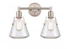 Innovations Lighting 422-2W-SN-7SDY-LED - Luna - 2 Light - 18 inch - Satin Nickel - Bath Vanity Light