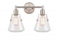 Innovations Lighting 422-2W-SN-G4222-7-LED - Luna - 2 Light - 18 inch - Satin Nickel - Bath Vanity Light