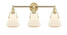 Innovations Lighting 422-3W-SB-G4221-7 - Luna - 3 Light - 29 inch - Satin Brass - Bath Vanity Light