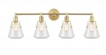 Innovations Lighting 422-4W-SB-7CL - Luna - 4 Light - 40 inch - Satin Brass - Bath Vanity Light