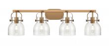  423-4W-BB-G412-6SDY - Pilaster II Bell - 4 Light - 37 inch - Brushed Brass - Bath Vanity Light