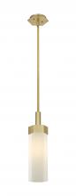  427-1S-BB-G427-14WH - Claverack - 1 Light - 6 inch - Brushed Brass - Pendant