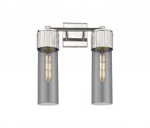  428-2W-PN-G428-12SM - Bolivar - 2 Light - 14 inch - Polished Nickel - Bath Vanity Light