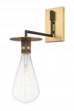 Innovations Lighting 432-1W-BBB-BB-125-LED - Aurora - 1 Light - 6 inch - Black Brushed Brass - Sconce