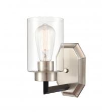 Innovations Lighting 441-1W-BSN-CL - Mila - 1 Light - 4 inch - Black Satin Nickel - Sconce