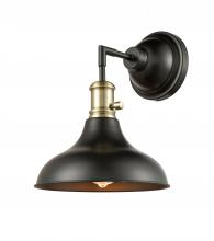 Innovations Lighting 443SW-1W-BAB-M15BK - Metro - 1 Light - 10 inch - Black Antique Brass - Sconce