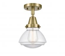  447-1C-AB-G322 - Olean - 1 Light - 7 inch - Antique Brass - Flush Mount