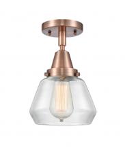  447-1C-AC-G172 - Fulton - 1 Light - 7 inch - Antique Copper - Flush Mount