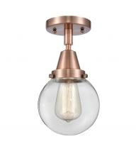  447-1C-AC-G202-6 - Beacon - 1 Light - 6 inch - Antique Copper - Flush Mount