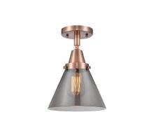 Innovations Lighting 447-1C-AC-G43-LED - Cone - 1 Light - 8 inch - Antique Copper - Flush Mount