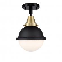 Innovations Lighting 447-1C-BAB-HFS-61-BK - Hampden - 1 Light - 7 inch - Black Antique Brass - Flush Mount