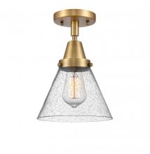  447-1C-BB-G44 - Cone - 1 Light - 8 inch - Brushed Brass - Flush Mount