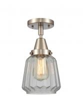 Innovations Lighting 447-1C-SN-G142-LED - Chatham - 1 Light - 7 inch - Brushed Satin Nickel - Flush Mount