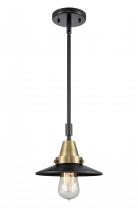  447-1S-BAB-M6 - Railroad - 1 Light - 8 inch - Black Antique Brass - Mini Pendant