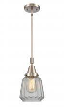 Innovations Lighting 447-1S-SN-G142-LED - Chatham - 1 Light - 7 inch - Brushed Satin Nickel - Mini Pendant