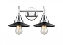 Innovations Lighting 447-2W-PC-M6-BK - Railroad - 2 Light - 17 inch - Polished Chrome - Bath Vanity Light