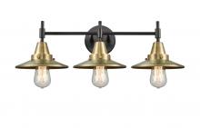 Innovations Lighting 447-3W-BAB-M4-AB - Railroad - 3 Light - 26 inch - Black Antique Brass - Bath Vanity Light