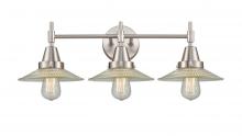  447-3W-SN-G2 - Halophane - 3 Light - 27 inch - Satin Nickel - Bath Vanity Light