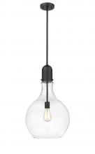  492-1S-BK-G582-14 - Amherst - 1 Light - 14 inch - Matte Black - Stem hung - Pendant