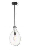  493-1S-BK-G552-9 - Norwalk - 1 Light - 9 inch - Matte Black - Stem hung - Mini Pendant