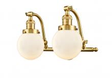 Innovations Lighting 515-2W-SG-G201-6 - Beacon - 2 Light - 16 inch - Satin Gold - Bath Vanity Light