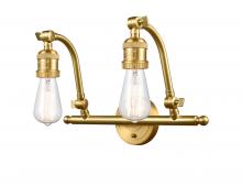 Innovations Lighting 515-2W-SG-LED - Double Swivel - 2 Light - 18 inch - Satin Gold - Bath Vanity Light