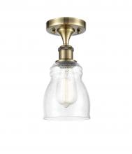 Innovations Lighting 516-1C-AB-G394-LED - Ellery - 1 Light - 5 inch - Antique Brass - Semi-Flush Mount