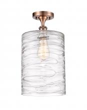 Innovations Lighting 516-1C-AC-G1113-L - Cobbleskill - 1 Light - 9 inch - Antique Copper - Semi-Flush Mount