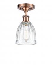 Innovations Lighting 516-1C-AC-G442-LED - Brookfield - 1 Light - 6 inch - Antique Copper - Semi-Flush Mount