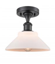 Innovations Lighting 516-1C-BK-G131-LED - Orwell - 1 Light - 8 inch - Matte Black - Semi-Flush Mount