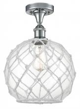 Innovations Lighting 516-1C-PC-G122-10RW - Farmhouse Rope - 1 Light - 10 inch - Polished Chrome - Semi-Flush Mount