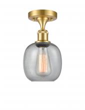  516-1C-SG-G104 - Belfast - 1 Light - 6 inch - Satin Gold - Semi-Flush Mount